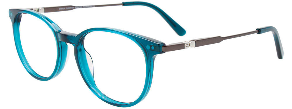 EASYCLIP EC667 Eyeglasses 060 Transparent Teal 48mm