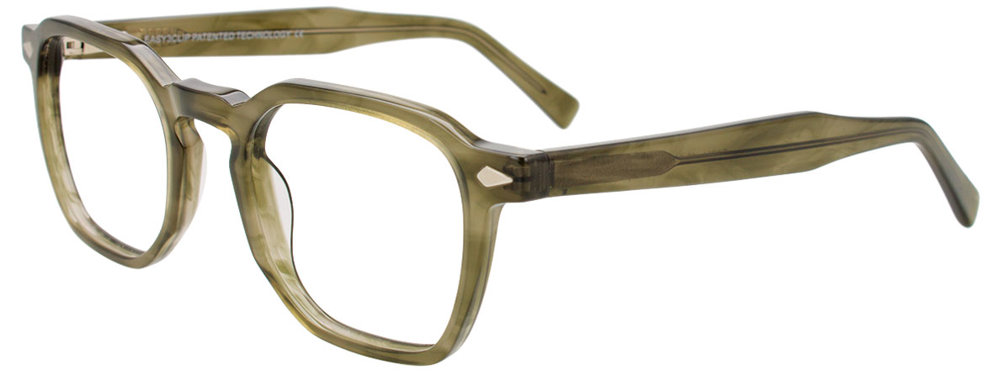 EASY3CLIP EC701 Eyeglasses 060 Khaki Havana 48mm