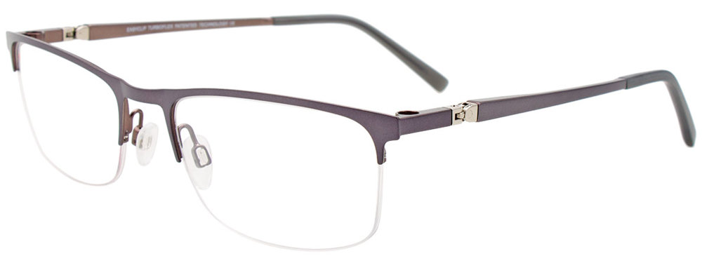 EASYCLIP EC620 Eyeglasses 020 Grey & Steel 56mm