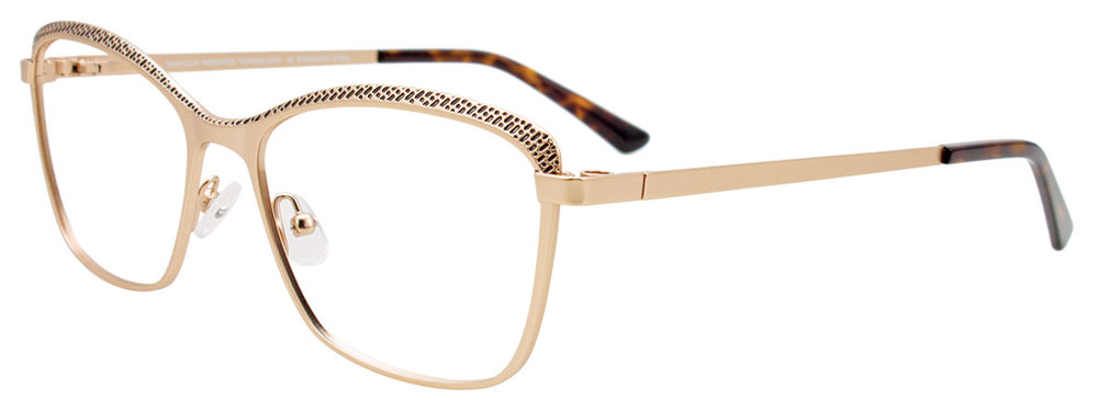 EASYCLIP EC615 Eyeglasses 015 Soft Gold & Black 55mm