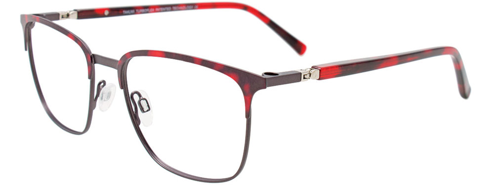 TAKUMI TK1224 Eyeglasses 030 Steel & Red Tort Red Tort 51mm
