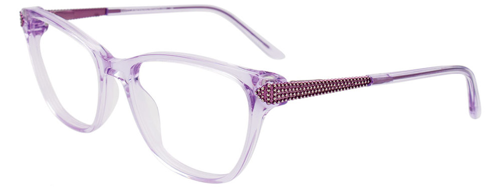 EASYCLIP EC584 Eyeglasses 080 Cryl Purp Cryl Purp & Purple 52mm