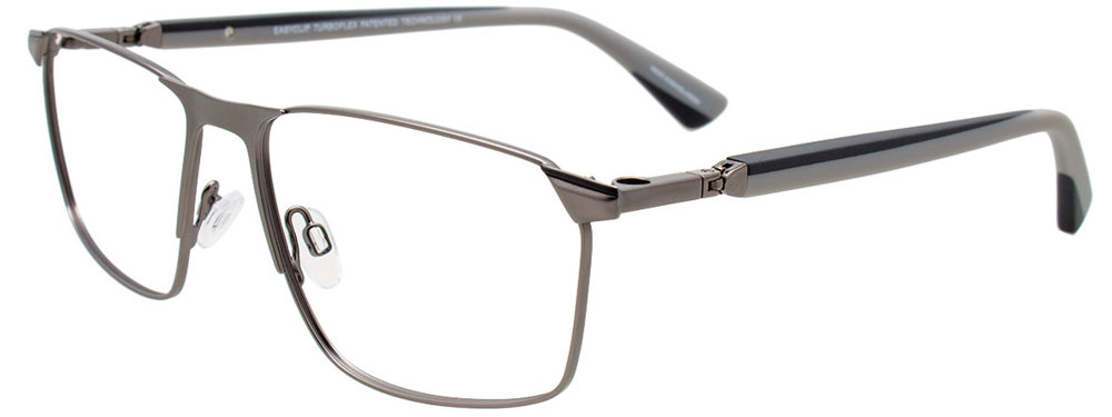EASYCLIP EC652 Eyeglasses 020 Steel & Black 56mm