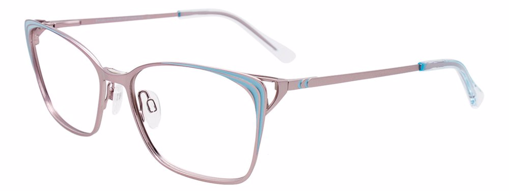 EASYCLIP EC545 Eyeglasses 050 Matt Light Blue & Matt Grey 56mm