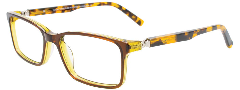 TAKUMI TK1160 Eyeglasses 010 Brown & Yellow Demi Amber 50mm