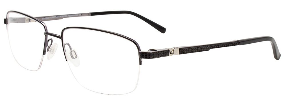 EASYCLIP EC567 Eyeglasses 090 Shiny Black & Shiny Dark Grey 56mm