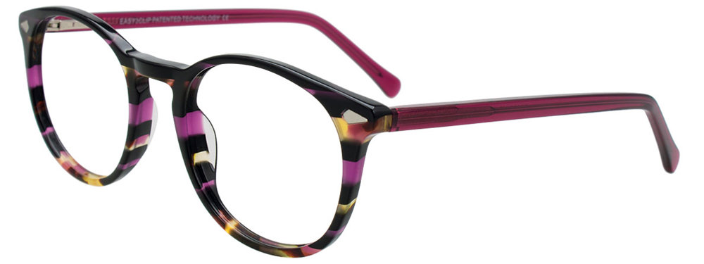 EASY3CLIP EC698 Eyeglasses 080 Purple & Tortoise 48mm