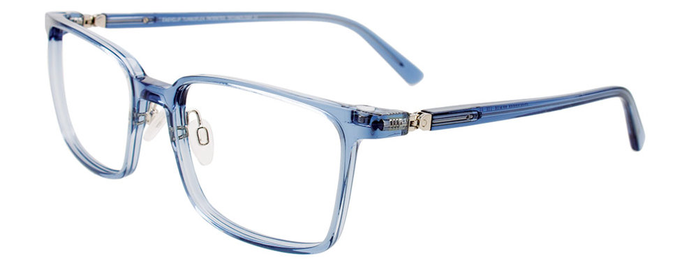 EASYCLIP EC609 Eyeglasses 050 Sky Blue Transparent 55mm