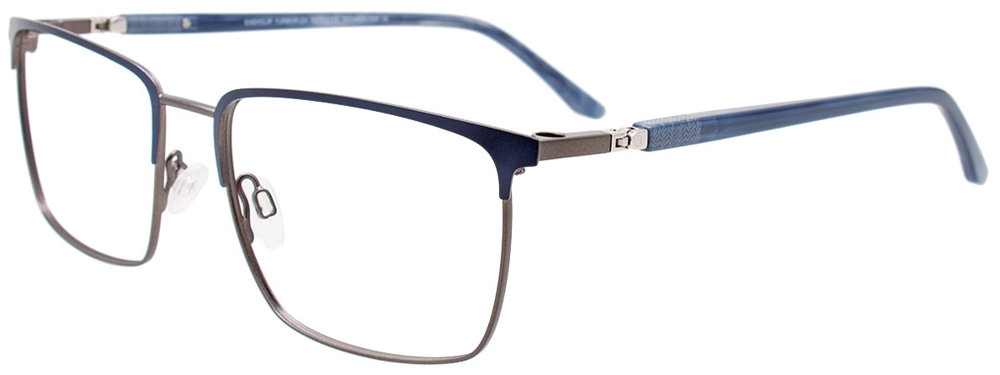EASYCLIP EC621 Eyeglasses 050 Blue & Steel 55mm