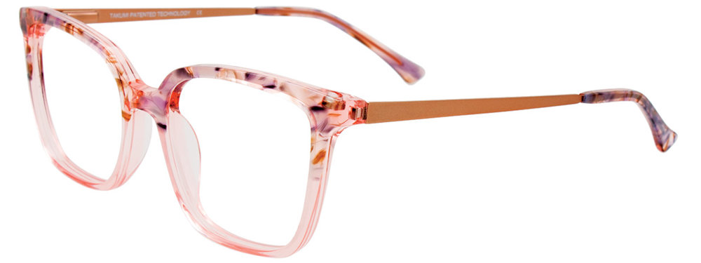 TAKUMI TK1185 Eyeglasses 030 Marbled Pink & Crystal Pink 49mm