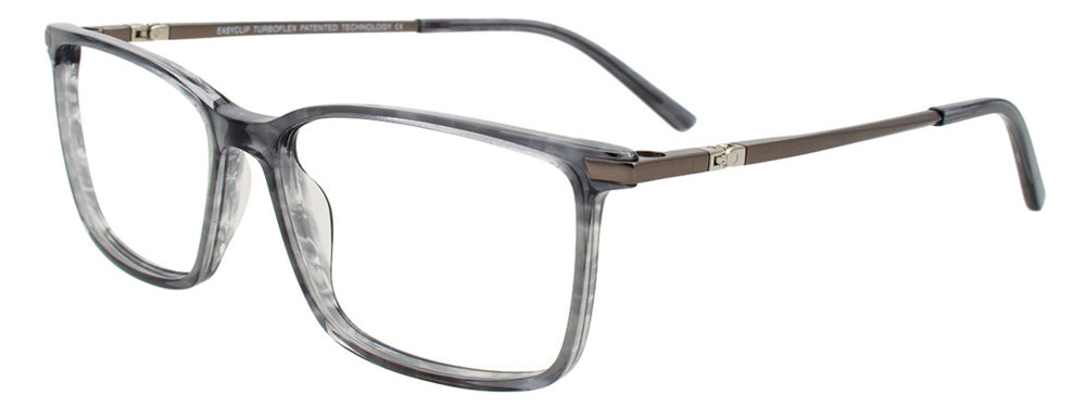EASYCLIP EC696 Eyeglasses 020 Transparent Grey 55mm