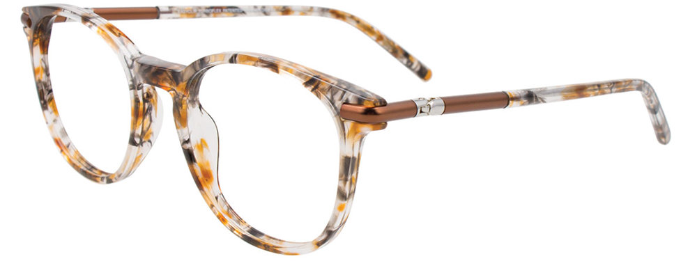 EASYCLIP EC658 Eyeglasses 010 Brown & Black 47mm