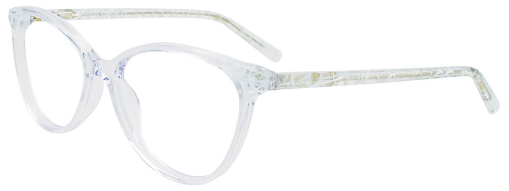 TAKUMI TK1283 Eyeglasses 070 Crystal & White Print Pattern on Crystal 53mm