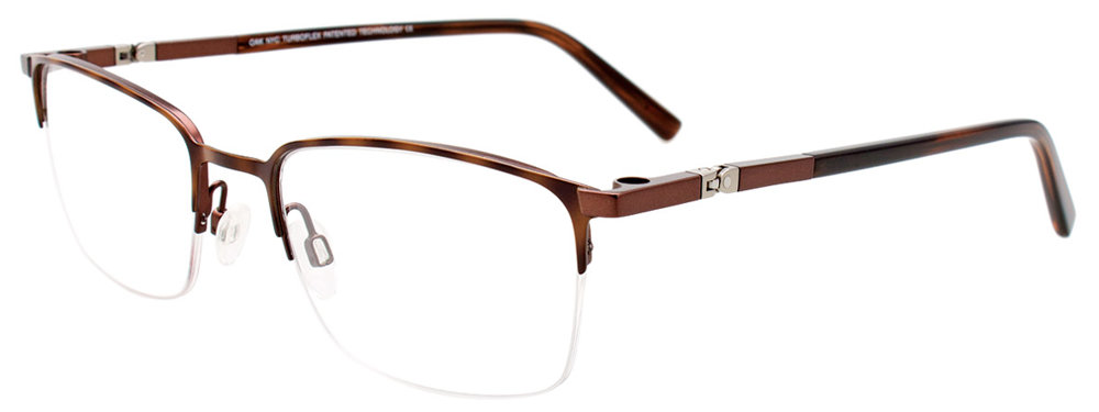 OAK NYC O3009 Eyeglasses 010 Shiny Demi Brown 54mm