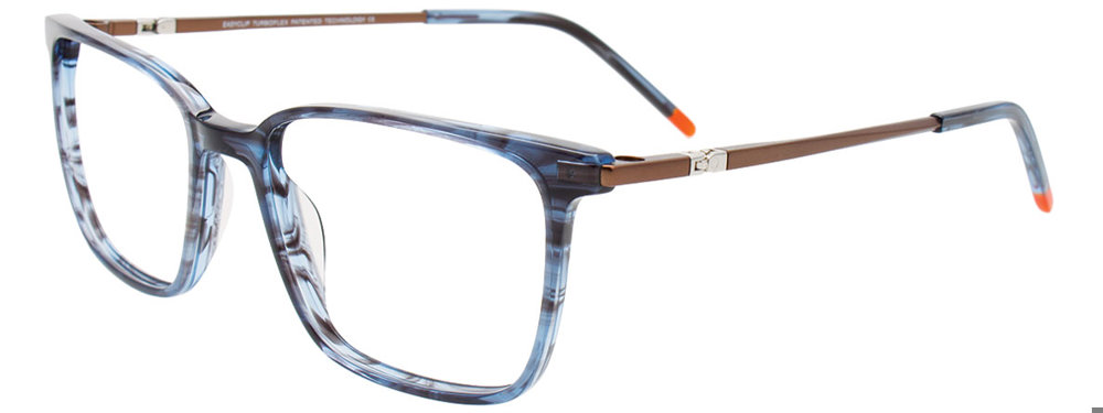 EASYCLIP EC678 Eyeglasses 050 Blue Marbled 54mm