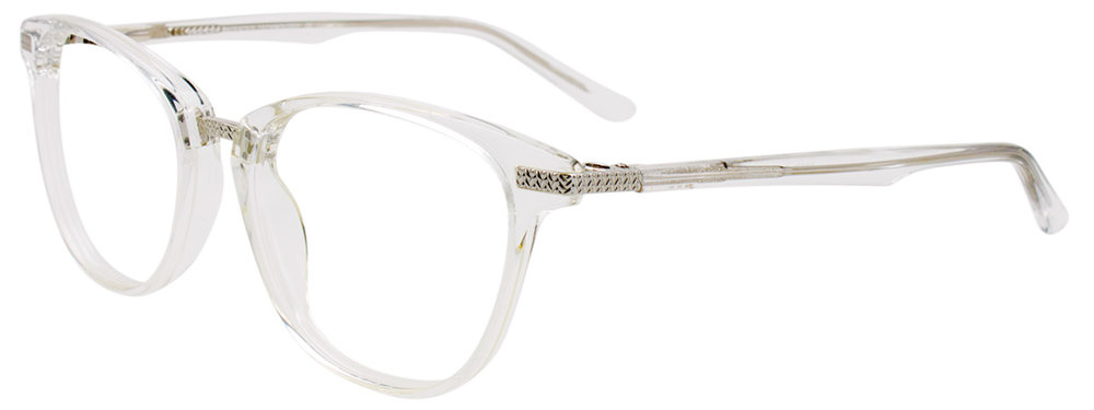 EASYCLIP EC576 Eyeglasses 070-Crystal-&-Shiny-Silver 51mm