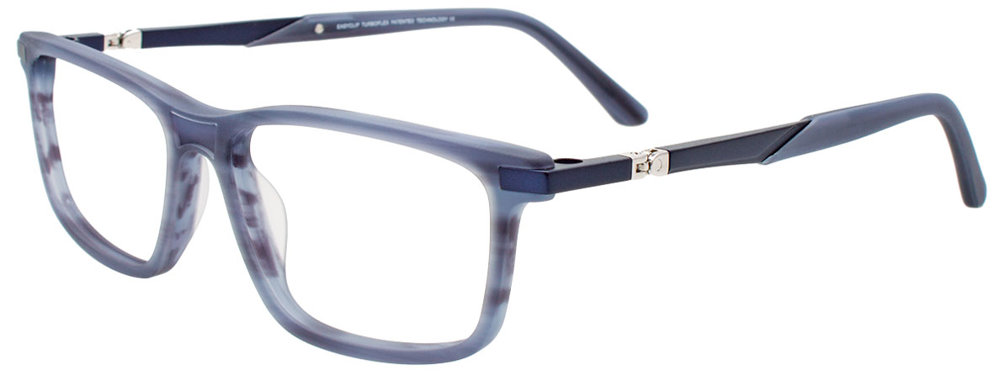EASYCLIP EC648 Eyeglasses 050 Matt Marble Blue Blue 54mm