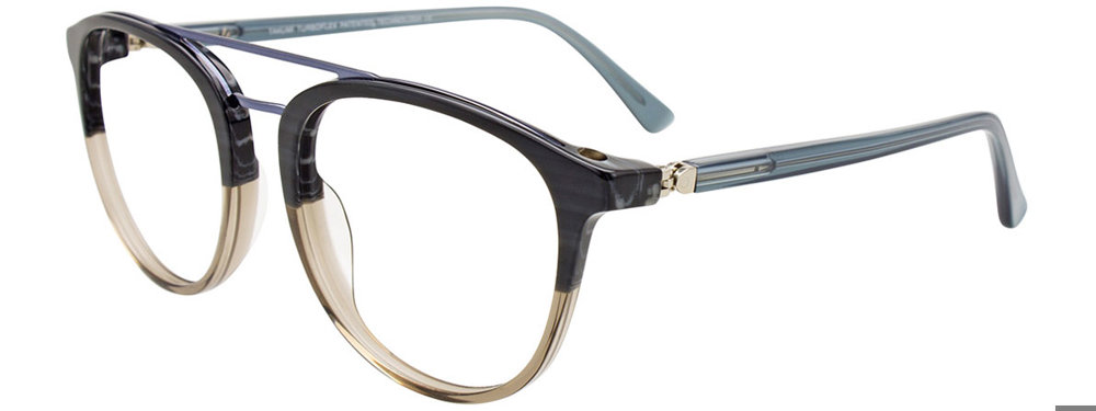 TAKUMI TK1169 Eyeglasses 010 Lt Br & Sh blu & Marb Dk Blue 52mm