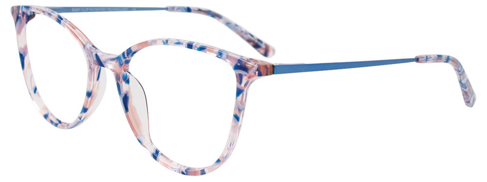 EASYCLIP EC673 Eyeglasses 050 Light Blue & Pink Mix Design 51mm