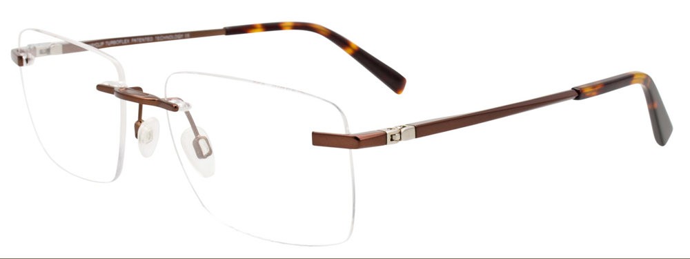 EASYCLIP EC571 Eyeglasses 010 Satin Brown 54mm