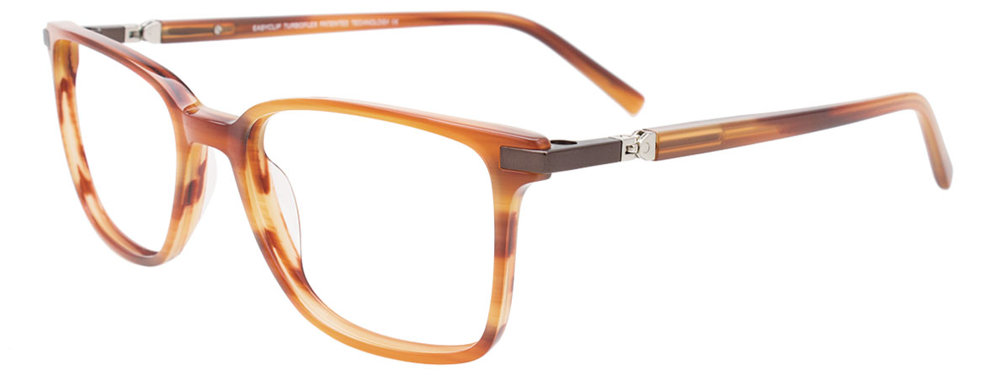 EASYCLIP EC611 Eyeglasses 015 Havanna Amber 53mm