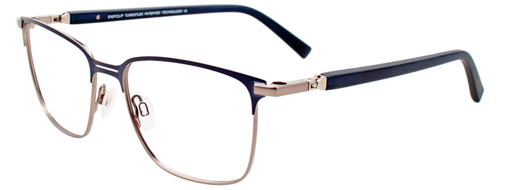 EASYCLIP EC592 Eyeglasses 050 Blue & Steel Matt Blue 54mm