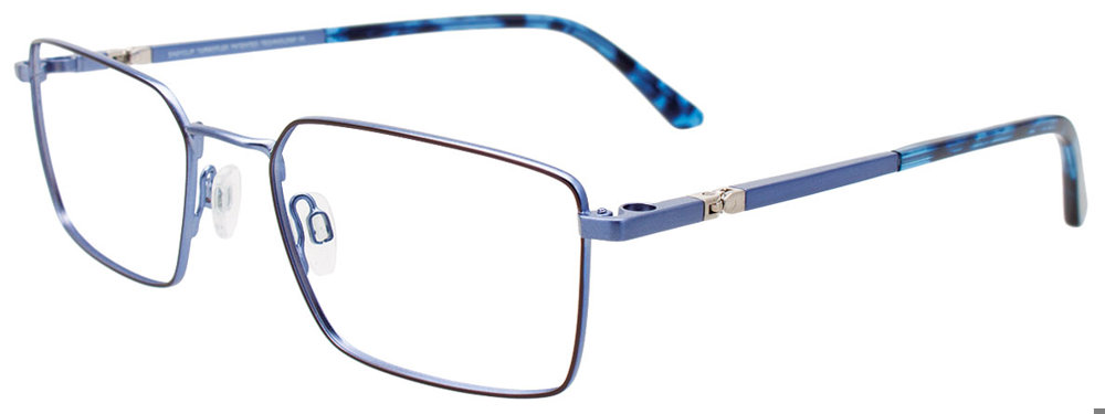 EASYCLIP EC645 Eyeglasses 050 Brown & Blue 53mm