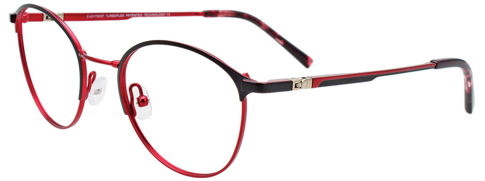 EASYTWIST ET9004 Eyeglasses 090 Matt Black & Shiny Red 46mm