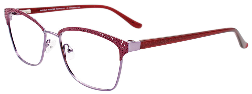 EASYCLIP EC570 Eyeglasses 030 Matt Pink & Shiny Grey 56mm