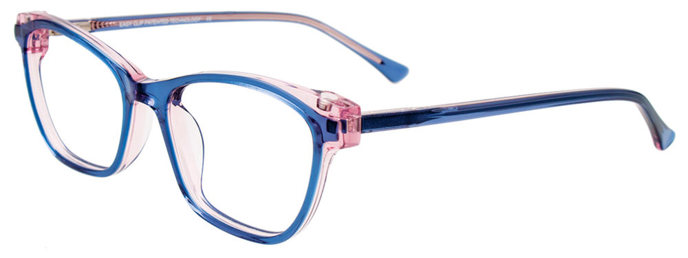 EASYCLIP EC582 Eyeglasses 050 Blue & Crystal Pink 48mm
