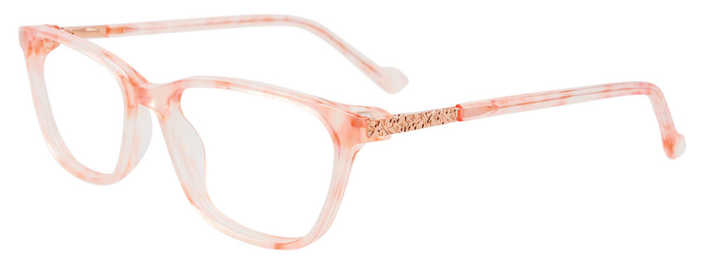 EASYCLIP EC618 Eyeglasses 030 Pink Transp Prl Eff & Pink Gld 53mm