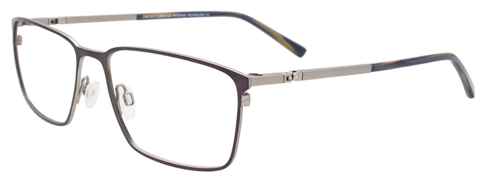 OAK NYC O3013 Eyeglasses 020 Satin Grey & Steel Satin Grey & Steel 58mm