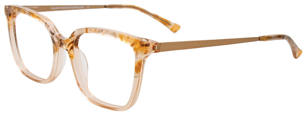 TAKUMI TK1185 Eyeglasses 010 Marbled Brown & Crystal Brown 49mm