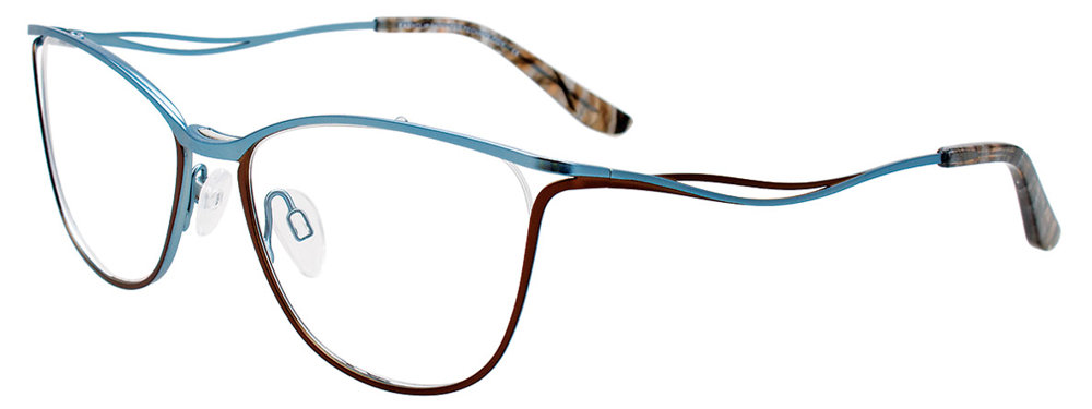 EASYCLIP EC546 Eyeglasses 010 Matt Brown & Matt Blue 53mm