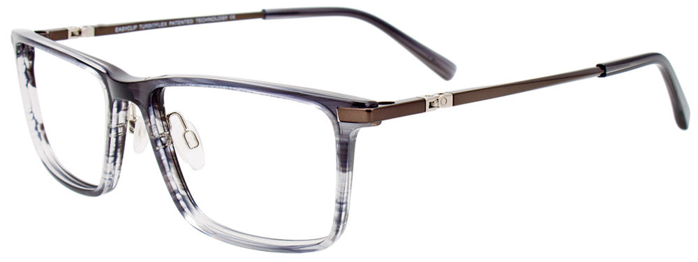 EASYCLIP EC590 Eyeglasses 020 Grey Striped 54mm