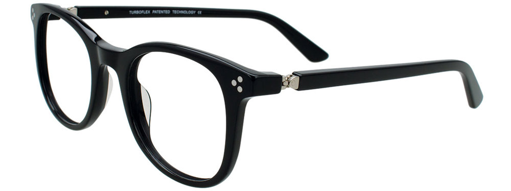 TURBOFLEX OPT. TX154 Eyeglasses 090 Solid Black 48mm