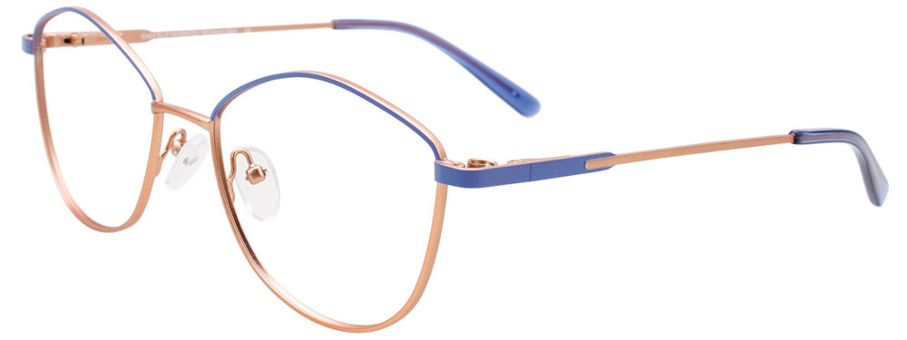 EASYCLIP EC608 Eyeglasses 050 Blue & Light Copper 53mm