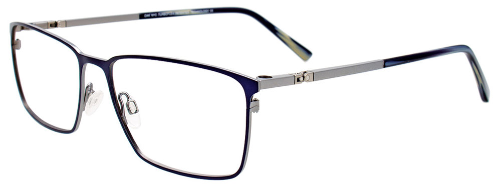 OAK NYC O3013 Eyeglasses 050 Satin Blue & Steel Satin Blue & Steel 58mm