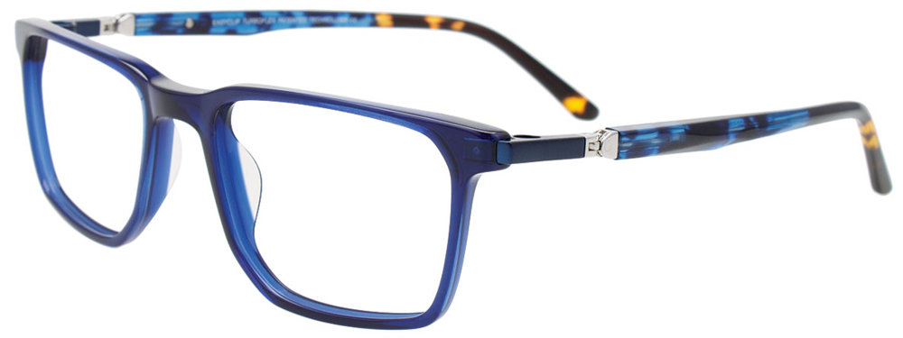 EASYCLIP EC634 Eyeglasses 050 Crystal Dark Blue 50mm