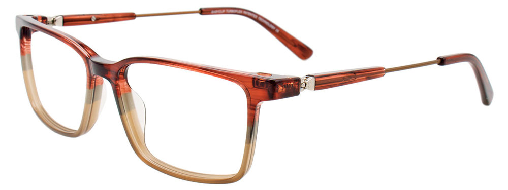 EASYCLIP EC600 Eyeglasses 010 Brown & Grey & Lt Brown 53mm