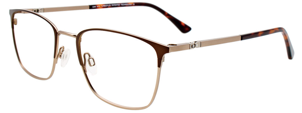 OAK NYC O3007 Eyeglasses 010 Matt Brown & Matt Light Brown 54mm