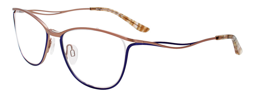 EASYCLIP EC546 Eyeglasses 050 Matt Royal Blue & Matt Light Brown 53mm