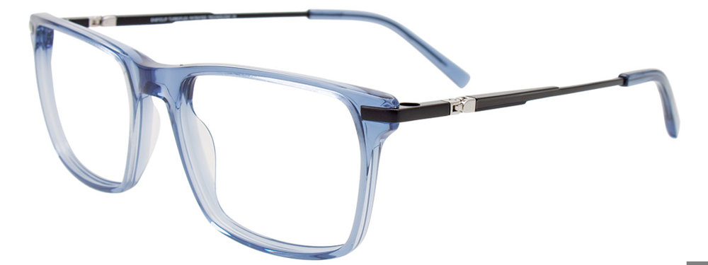 EASYCLIP EC646 Eyeglasses 050 Blue Trasparent 53mm