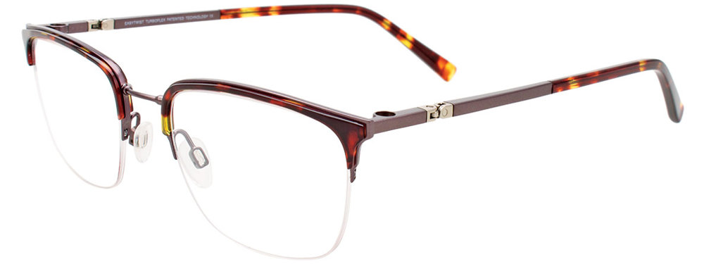 TWIST&CLIP CT276 Eyeglasses 010 Steel & Caramel Tortoise 52mm