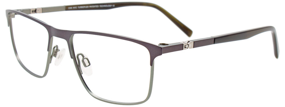 OAK NYC O3019 Eyeglasses 020 Dark Steel & Steel 52mm