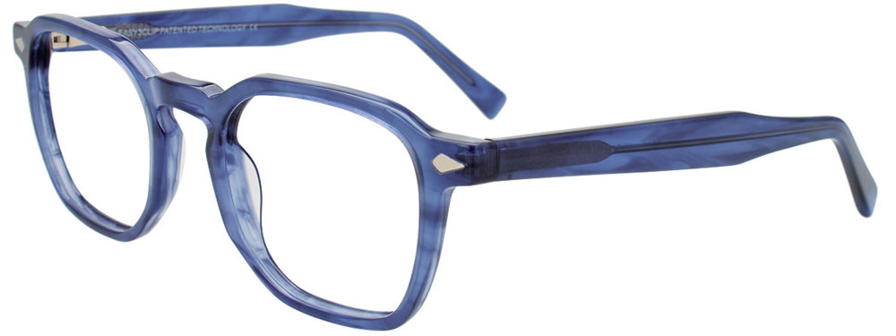 EASY3CLIP EC701 Eyeglasses 050 Blue Havana 48mm