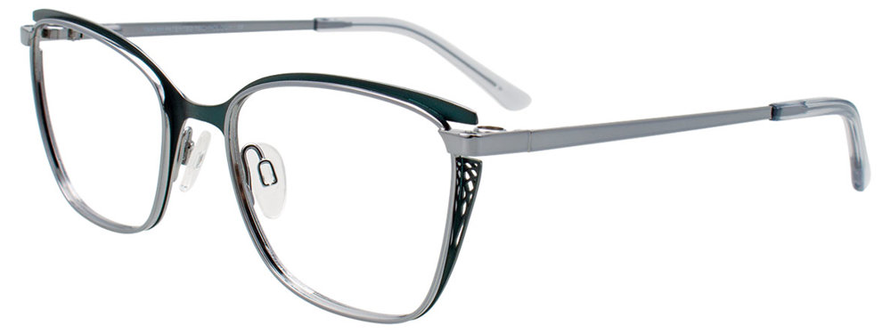 TAKUMI TK1288 Eyeglasses 060 Dark Green & Shiny Steel 52mm