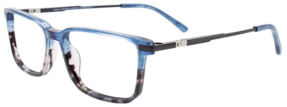 TAKUMI TK1233 Eyeglasses 050 Crystal Blue & Grey Tortoise 50mm