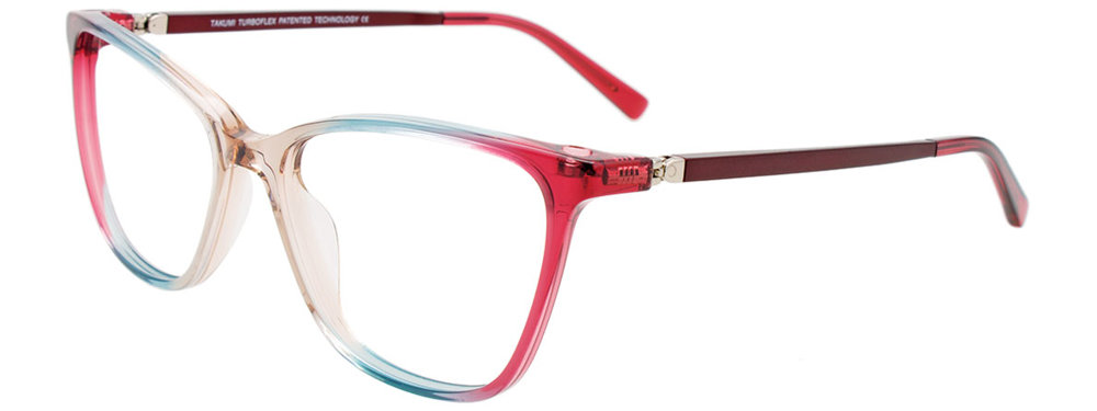 TAKUMI TK1197 Eyeglasses 030 Gradient Beige & Teal & Strawberry Red 54mm