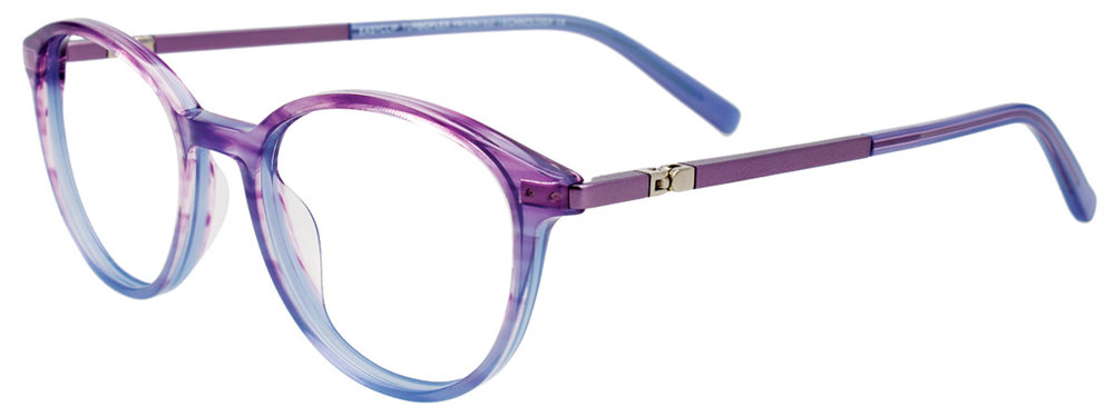 EASYCLIP EC581 Eyeglasses 080 Grad Crys Lilac & Blue Blue 45mm
